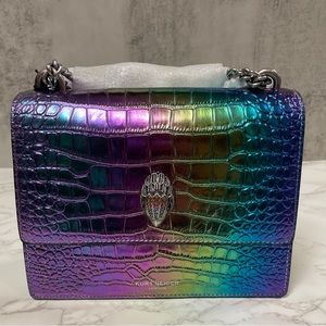 Kurt Geiger London Shoreditch Rainbow Chrome Multicolor Ombre Croco Metallic